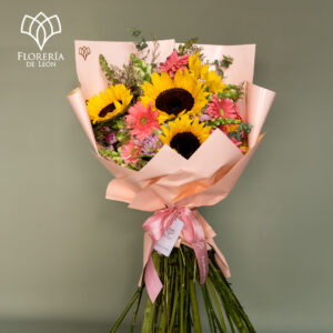 Ramo 5 Girasoles y 6 Gerberas