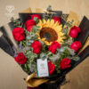 Ramo Girasol Orbitado Rojo - Imagen 2