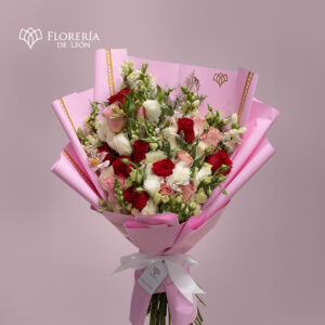 Ramo Rosas y Lisanthus