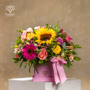 Caja de Flor Variada (lila)